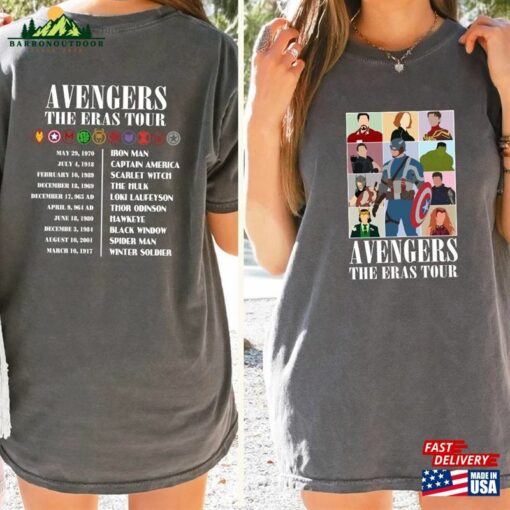 Avengers The Eras Tour Sweatshirt Avenger Assemble Shirt Marvel Fan Gift Hoodie