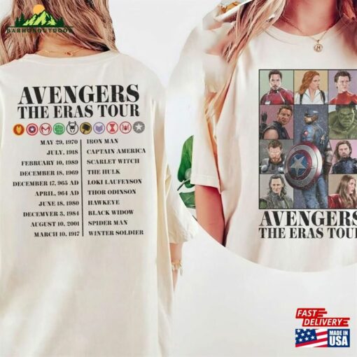 Avengers The Eras Tour Sweatshirt Avenger Assemble Shirt Marvel Fan Gift T-Shirt Classic