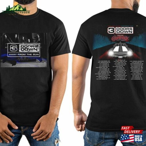 Away From The Sun Anniversary Tour 2023 Shirt 3 Doors Down Rock Band Graphic T-Shirt Sweatshirt