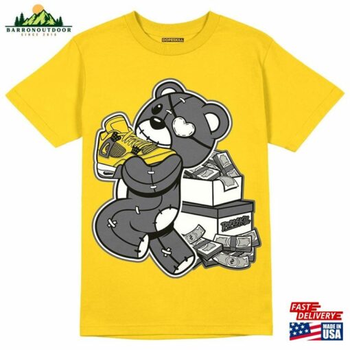 B E A R Unisex Shirt Match Jordan 4 Lightning Tour Yellow T-Shirt Hoodie Classic