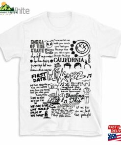 B182 World Tour 2023 P0p Punk Band Shirts Bljnk 182 Music Sweatshirt Reunite For Unisex Classic