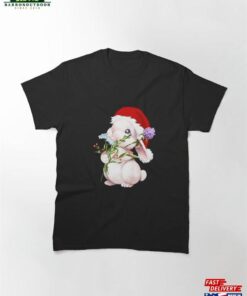 Baby Bunny Wearing A Santa Bunnies Christmas Sweatshirt T-Shirt