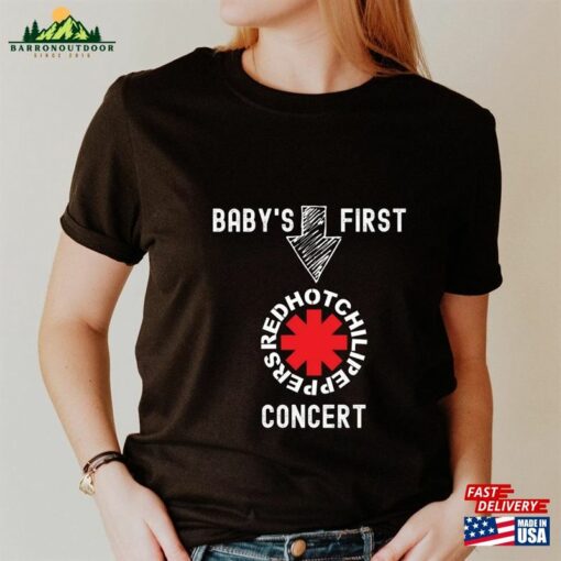 Baby’s First Red Hot Chili Peppers Concert T-Shirt Mama To Be Going A Tee Rhcp 2023 Classic