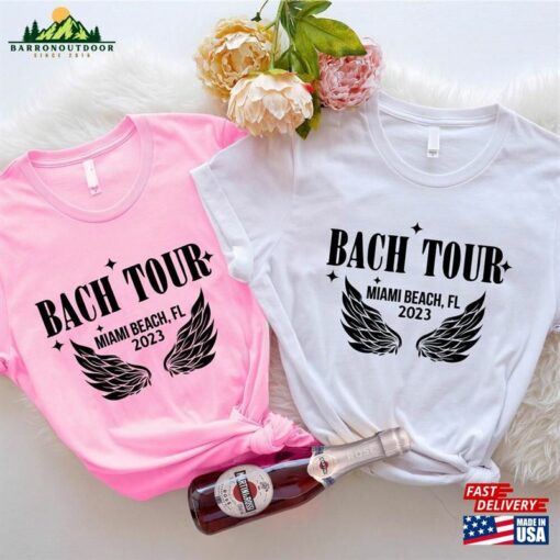 Bach Tour Bachelorette Party Shirts 2023 Miami Florida Bridal Unisex Hoodie