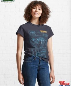 Back To The Future Delorean Blueprint Classic T-Shirt Sweatshirt Unisex Back To The Future Delorean Blueprint Classic T-Shirt Sweatshirt Unisex