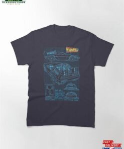Back To The Future Delorean Blueprint Classic T-Shirt Sweatshirt Unisex
