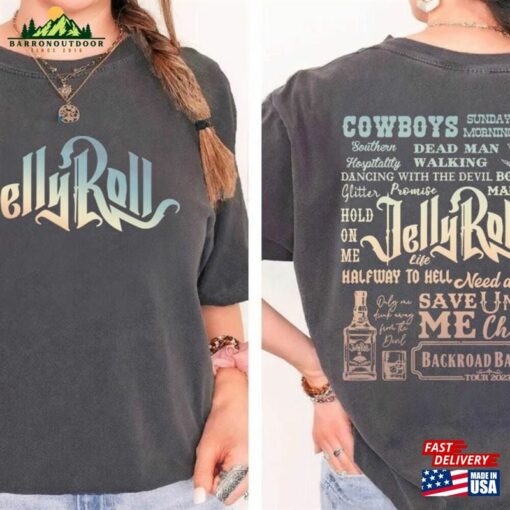 Backroad Baptism Tour 2023 Jellyroll T-Shirt Graphic Tshirt Classic