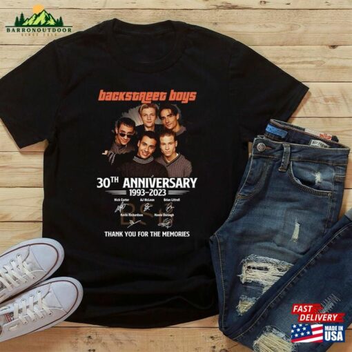 Backstreet Boys Tee 30Th Legend Anniversary 1993 2023 Thank You For The Memories Signatures Shirt Unisex Hoodie