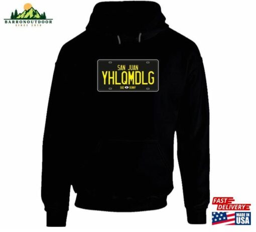 Bad Bunny El Ultimo Tour Yhlqmdlg License Plate Reggaeton Regueton Trap Hoodie T-Shirt Unisex