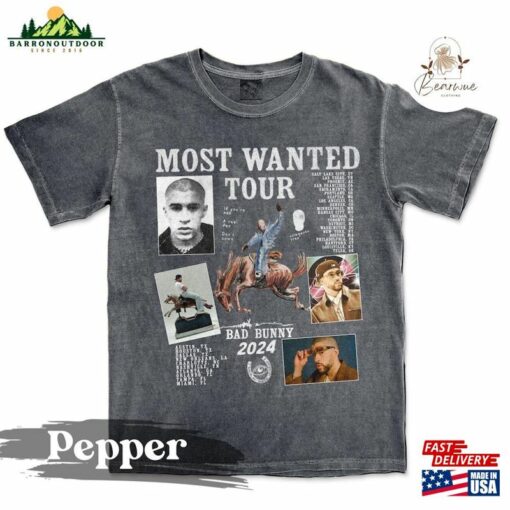 Bad Bunny Most Wanted Tour 2024 Shirt Nadie Sabe Merch Classic Unisex