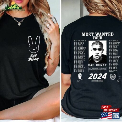 Bad Bunny Most Wanted Tour Shirt Nadie Sabe Lo Que Va Pasar Manana Concert Hoodie Classic