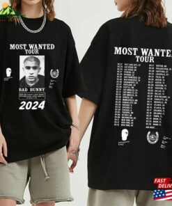 Bad Bunny T-Shirt Most Wanted Tour Shirt 2024 Hoodie Classic Sweatshirt