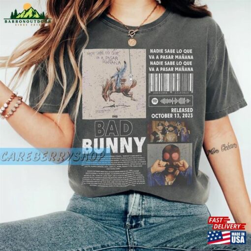 Bad Bunny Vintage 90S T-Shirt Bootleg Rap Shirt Most Wanted 2024 Tour Sweatshirt Hoodie