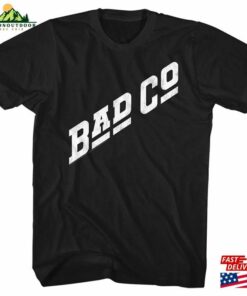 Bad Company White Logo Classic Black Adult T-Shirt Unisex