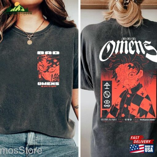 Bad Omen Band Fan Double Side T-Shirt 2023 Concert Tour Shirt Omens Unisex Sweatshirt