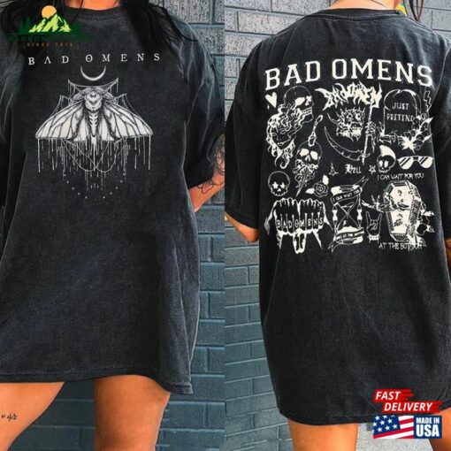 Bad Omen Tour 2023 Comfort Color Shirt Concert Rock Band Unisex Hoodie