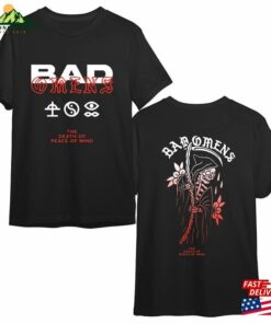 Bad Omen Tour 2023 Shirt Fade Reaper Tee Omens Band Track List Classic Unisex