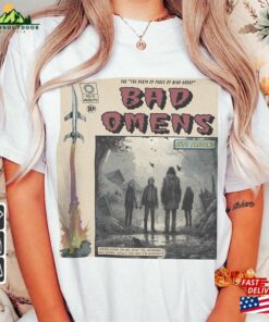 Bad Omens Comic Shirt 90S Vintage Merch Book Art The Death Of Peace Mind Album World Tour Ticket 2023 Graphic Unisex Tee V2 Classic