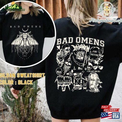 Bad Omens Concrete Forever Tour Double Side T-Shirt Fade Reaper Tee Unisex