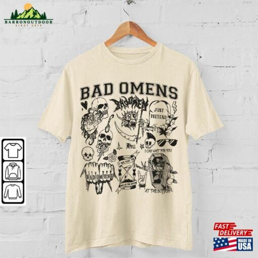 Bad Omens Doodle Art Shirt Retro Album Lyric Sweatshirt Hoodie Tour 2023 Tattoo Da0806dt Unisex