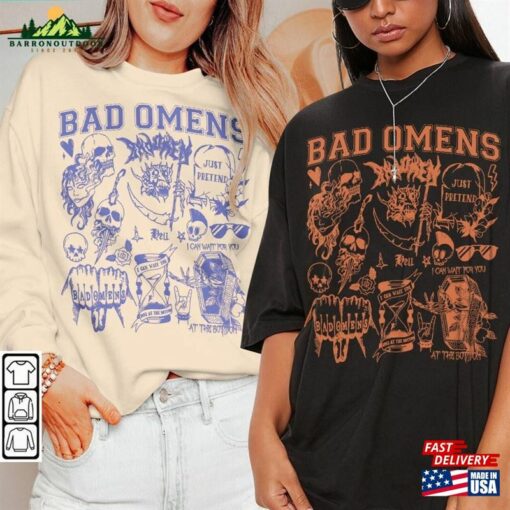 Bad Omens Doodle Art Shirt Retro Album Lyric Sweatshirt Hoodie Tour 2023 Tattoo V1 Da0806dt T-Shirt