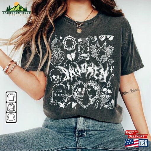 Bad Omens Doodle Art Shirt Retro Album Lyrics Sweatshirt Hoodie Tour 2023 Tattoo Da0806dt Unisex T-Shirt