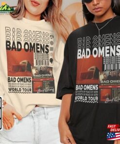 Bad Omens Music Shirt Sweatshirt Y2k 90S Merch Vintage Album The Death Of Peace Mind Tour 2023 Tickets Graphic Tee L806 Unisex Classic