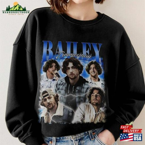 Bailey Zimmerman Vintage 90S Graphic Style T-Shirt Sweatshirt Country Music Singer Tee Classic