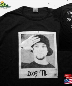 Bam Margera Polaroid Photo 2003’Til Freedom Quote Jackass Cky 411Vm Viva La Skateboarding Punk Hand Screen Printed Shirt T-Shirt Unisex