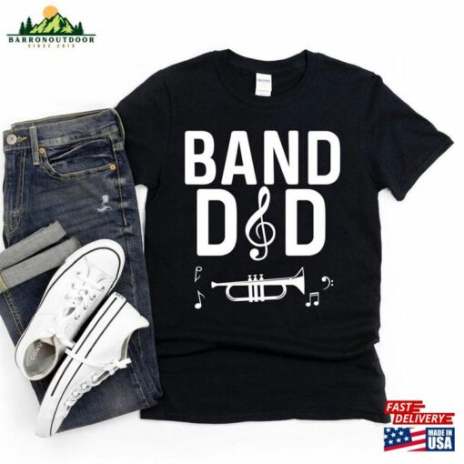 Band Dad Shirt Cute Trumpet Gift Unisex T-Shirt