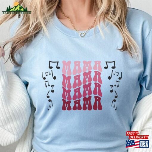 Band Mom Shirt Marching Mama T-Shirt Music For Women Unisex Classic