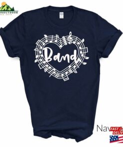 Band Music Notes In Heart Shirt Marching Customize School Colors Unisex Sweatshirt 1