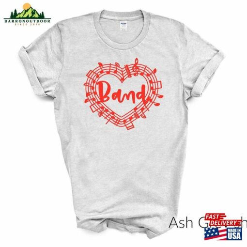 Band Music Notes In Heart Shirt Marching Customize School Colors Unisex Sweatshirt