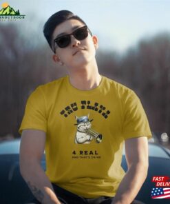 Band T-Shirt For Trumpet Player Fun Cat With Instrument Shirt Wearing Hat Unisex Classic Band T-Shirt For Trumpet Player Fun Cat With Instrument Shirt Wearing Hat Unisex Classic