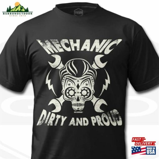 Bands’n’bones Men’s Dirty And Proud Mechanic Profession T-Shirt Sweatshirt Classic