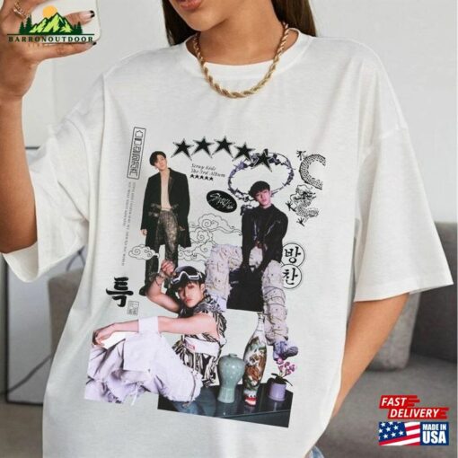 Bangchan Stray Kids 5 Star Vintage Shirt Kpop Hoodie Unisex Classic