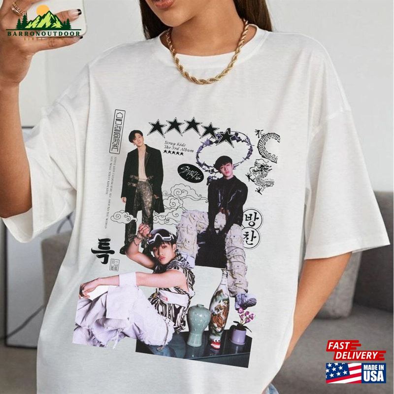 Bangchan Stray Kids 5 Star Vintage Shirt Kpop Hoodie Unisex Classic Bangchan Stray Kids 5 Star Vintage Shirt Kpop Hoodie Unisex Classic
