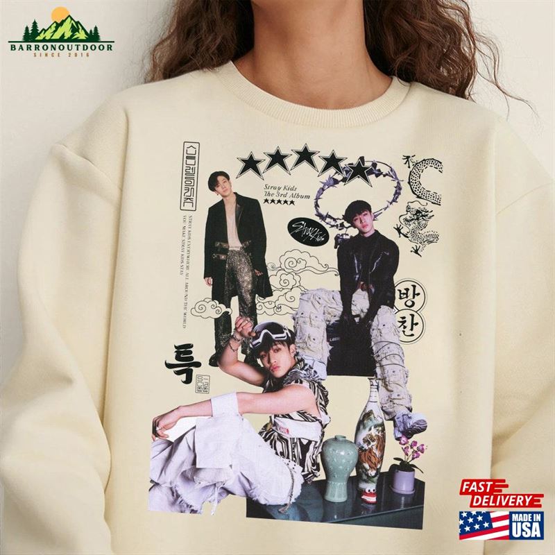 Bangchan Stray Kids 5 Star Vintage Shirt Kpop Hoodie Unisex Classic Bangchan Stray Kids 5 Star Vintage Shirt Kpop Hoodie Unisex Classic