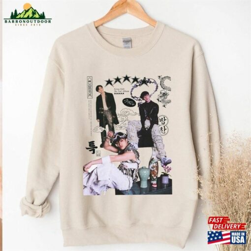 Bangchan Stray Kids 5 Star Vintage Shirt Kpop Hoodie Unisex Classic