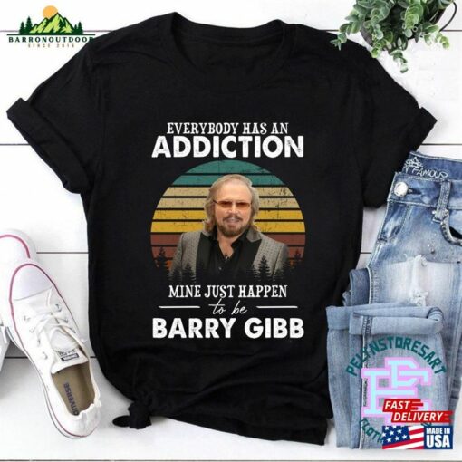 Barry Gibb T-Shirt Bee Gees Band Retro Vintage Shirt Hope Style Rock Unisex Sweatshirt