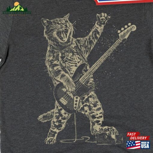 Bassist Rockstar Cat Shirt Sweatshirt Hoodie