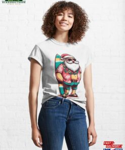 Beach Santa Claus For Christmas Classic T Shirt Sweatshirt 1