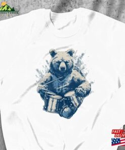 Bear Playing The Drums Sweatshirt Trendy Funny Gift Classic Unisex 2