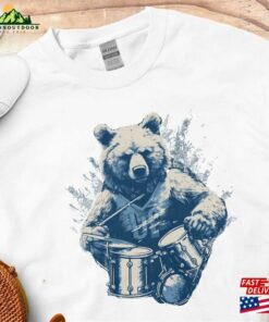 Bear Playing The Drums Sweatshirt Trendy Funny Gift Classic Unisex 3