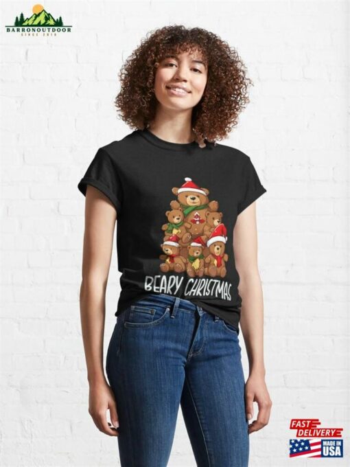 Beary Christmas Bear Tree Funny Family Xmas Hat Classic T-Shirt Unisex