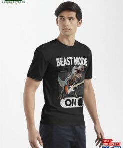 Beast Mode On Dinosaur Guitar Active T-Shirt Hoodie Sweatshirt 2 Beast Mode On Dinosaur Guitar Active T Shirt Hoodie Sweatshirt 3