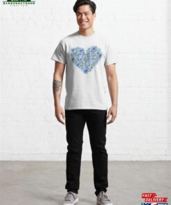 Beautiful Blue Vintage Flowers Classic T-Shirt Unisex Hoodie 2 Beautiful Blue Vintage Flowers Classic T Shirt Unisex Hoodie 3