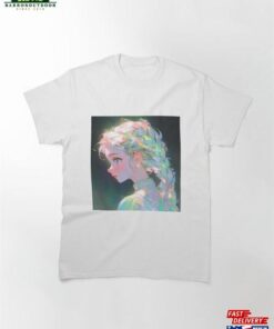 Beautiful Glowing Iridescent Braids Anime Girl Classic T Shirt Hoodie 2