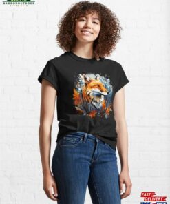 Beautiful Orange Fox In Forest Nature Illustration Classic T-Shirt Hoodie Unisex 2 Beautiful Orange Fox In Forest Nature Illustration Classic T Shirt Hoodie Unisex 3