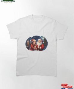 Beautiful Postcard Of The Claus Family Classic T Shirt Unisex 2
